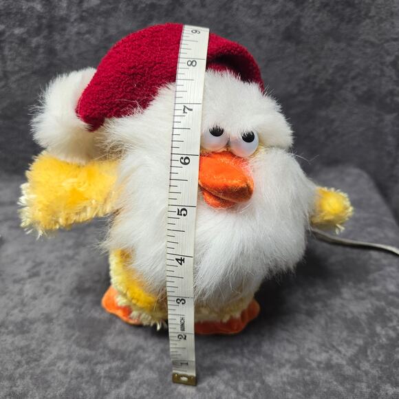 Vintage Dan Dee Chicken Santa Hat Animated Musical Chicken Dance Dancing Plush - Picture 10 of 11